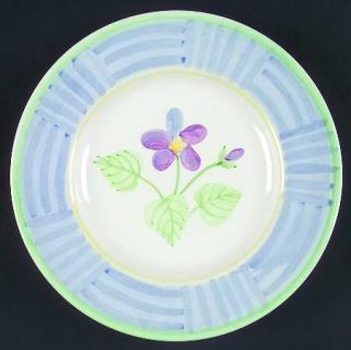 Bella Summer Sorbet Salad Plate, Fine China Dinnerware   Checkerboard,Flowers,Sm