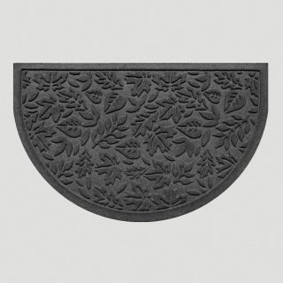 Charcoal Fall Leaves Half Round WaterGuard Doormat   World Market