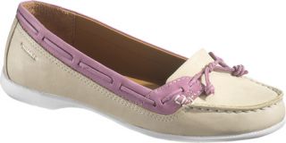 Womens Sebago Felucca Lace   Ivory/Light Purple Full Grain Leather Casual Shoes
