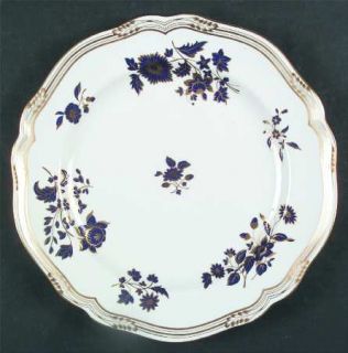 Spode Pennington Gold Dinner Plate, Fine China Dinnerware   Bone,Cobalt Flowers