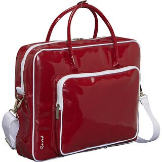 Shine Glossy Laptop Tote   Red