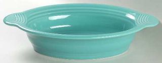 Homer Laughlin  Fiesta Turquoise (Newer) 11 Oval Baker, Fine China Dinnerware  