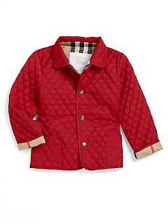 Burberry Toddlers Quilted Jacket   Military Red