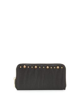 Muse Studded Continental Wallet, Black