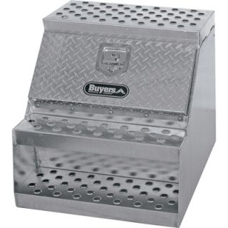 Buyers Products Aluminum Heavy Duty Step Truck Box   Smooth/Diamond Plate, 12in.