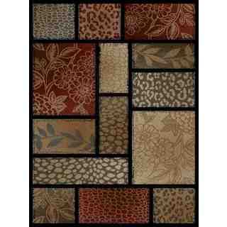 Transitional Panel Area Rug (53 X 73) (PolypropyleneLatex NoPile Height 0.4 inchesStyle TransitionalPrimary color MutliSecondary colors RedPattern GeometricTip We recommend the use of a non skid pad to keep the rug in place on smooth surfaces.All r