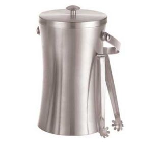 American Metalcraft 4.37 in Ice Bucket w/ 49 oz Capacity & Ice Tong, Satin, Stainless