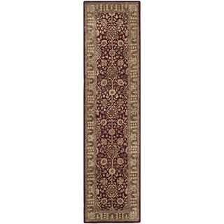 Safavieh Handmade Persian Legend Red/ Light Brown New Zealand Wool Rug (26 X 12)