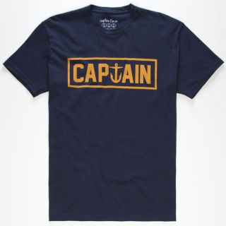 Naval Captain Mens T Shirt Navy In Sizes Xx Large, Large, Medium, S