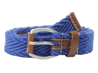 Ben Sherman Herringbone Webbing Leather Belt Mens Belts (Blue)
