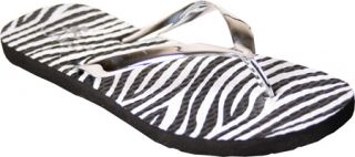 Womens Nomad ChaCha   Silver Zebra Thong Sandals