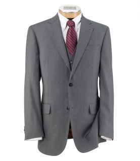 Joseph 2 Button Wool Vested Suit with Pleated Front Trousers JoS. A. Bank