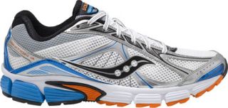 Mens Saucony Ignition 4   White/Blue/Orange Running Shoes