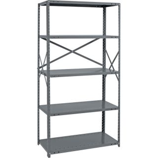 Quantum Heavy Duty 20 Gauge Industrial Steel Shelving   7 Shelves, 36 Inch W x