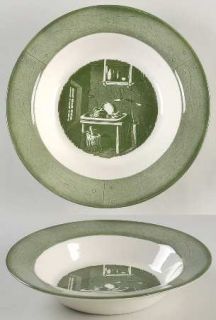 Royal (USA) Colonial Homestead Green 9 Round Vegetable Bowl, Fine China Dinnerw