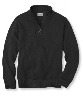 Mens Double L Sweater, Quarter Zip Pullover
