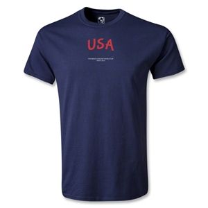 Euro 2012   USA FIFA Beach World Cup 2013 T Shirt (Navy)