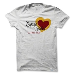 Objectivo Womens Spain Heart Soccer T Shirt (White)