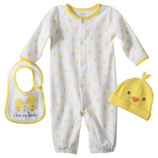 Just One YouMade by Carters Newborn 3 Piece Converta Gown Set   Yellow Preemie