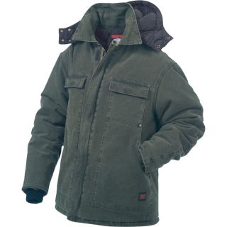 Tough Duck Washed Polyfill Parka with Hood   L, Moss