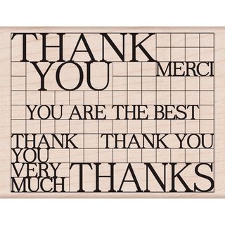 Hero Arts Mounted Rubber Stamps 4.25x3.25 thank You Grid