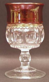 Colony Ruby Crown Cordial Glass   Stem #77, Ruby Band On Bowl
