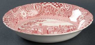 WR Midwinter Landscape Red Coupe Soup Bowl, Fine China Dinnerware   Red Scenes