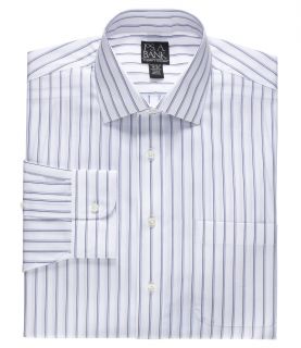 Traveler Spread Collar Wide Set Stripe Dress Shirt by JoS. A. Bank Mens Dress S