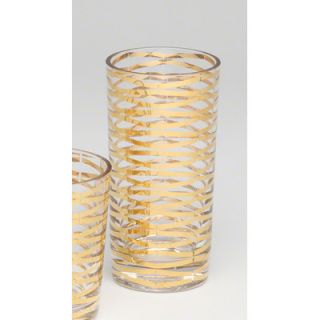DwellStudio Ribbons Drinking Glass D6.600 Color Gold, Size Tall
