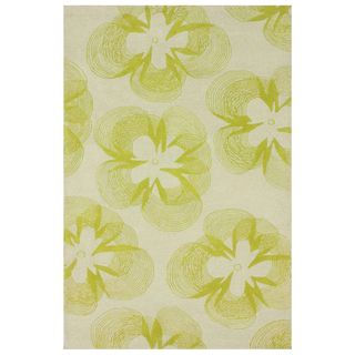 Nuloom Handmade Floral Green Faux Silk / Wool Rug (76 X 96) (GreyPattern FloralTip We recommend the use of a non skid pad to keep the rug in place on smooth surfaces.All rug sizes are approximate. Due to the difference of monitor colors, some rug colors