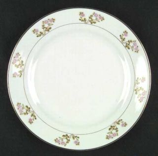Noritake Hakone Dinner Plate, Fine China Dinnerware   Sprigs Of Pink Flower On R