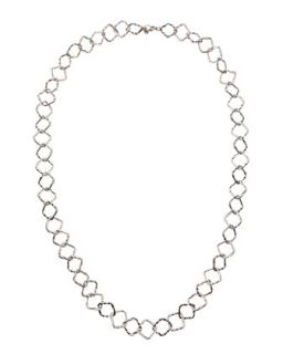 Square Link Necklace, Silver