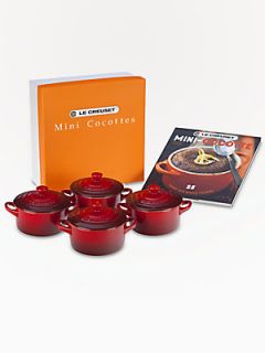 Le Creuset Cocottes & Cookbook/Set of 4   Cherry