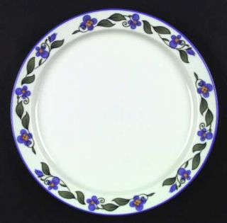 Dansk Wild Flowers Blue Dinner Plate, Fine China Dinnerware   Provence,Blue Flow