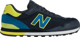 Mens New Balance ML515   Black/Blue Suede Shoes