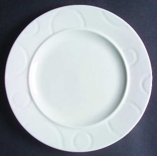 Johnson Brothers Pulse Salad Plate, Fine China Dinnerware   White,Embossed Circl