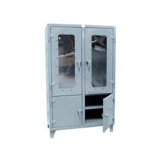 Strong Hold Combination Clearview Cabinet   48Wx24Dx78H   Blue   Blue