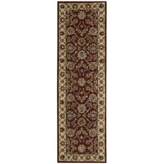 Nourison Hand tufted India House Brick Red Wool Rug (23 X 76)