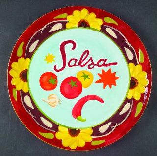 Fiesta Dinner Plate, Fine China Dinnerware   Words,Vegetables,Flowers