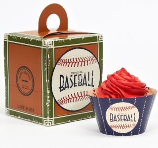 Baseball Time Cupcake Wrapper Combo Kit