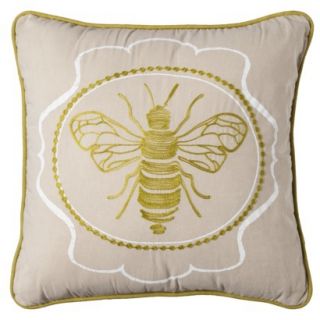 Threshold Embroidered Bee Decorative Pillow