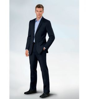 NEW Joseph Slim Fit 2 Button Plain Front Wool Suit  Black Pindot Stripe JoS. A.