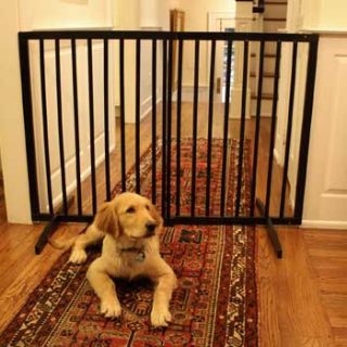 Extra Tall Free Standing Black Pet Gate