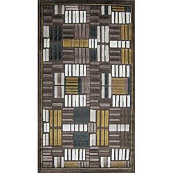 Madison Brown/ Teal Rug (23 X 39)