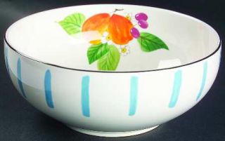 Mikasa Sunshine Harvest 8 Round Vegetable Bowl, Fine China Dinnerware   Blue Li
