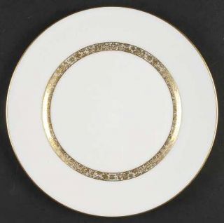 Oxford (Div of Lenox) Golden Glen Salad Plate, Fine China Dinnerware   Gold Cent