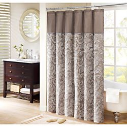 Madison Park Whitman Jacquard Faux Silk Shower Curtain