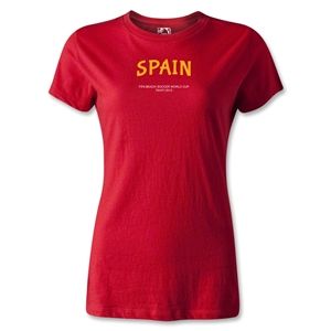 Spain FIFA Beach World Cup 2013 Womens T Shirt (Red)