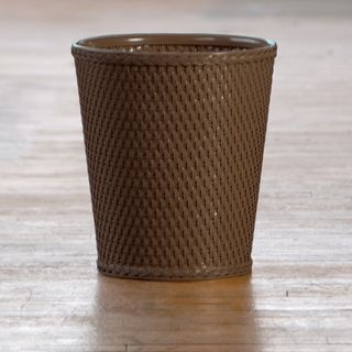 Carter Chocolate Round Wastebasket (Chocolate Materials Plastic/ wicker Dimensions 11.5 inches high x 10.375 inches wideThe digital images we display have the most accurate color possible. However, due to differences in computer monitors, we cannot be r