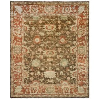 Safavieh Hand knotted Oushak Brown Wool Rug (10 X 14)